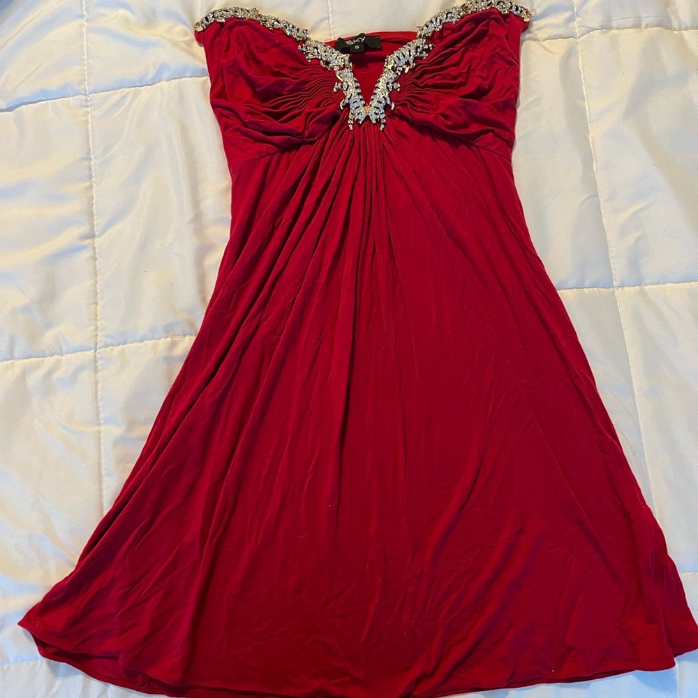 Red feisty tiger dress